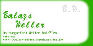 balazs weller business card